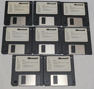 Microsoft Windows for Workgroups 3.11 Operating System, Black 8 Disk Set, 1993 - Picture 1 of 5