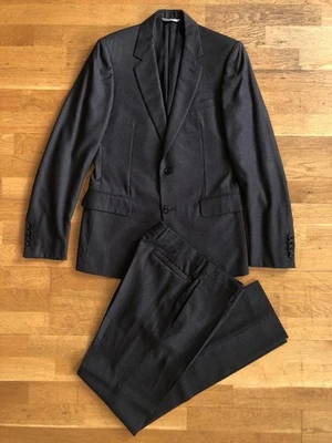 Dior Homme 2pc Suit Wool Silk Grey Birdseye 36 Regular Slim - Image 1 of 4