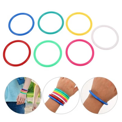  7 stücke Acryl Stapelarmbänder Frauen Bunte Armreifen Zierliche Und - Bild 1 von 4