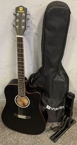 Vangoa 41" E-Akustikgitarre schwarz| 4 Band EQ|Einsteigerset| AKORD Ständer - Bild 1 von 4