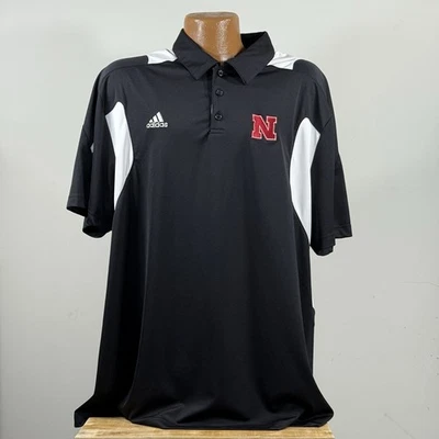Nebraska Cornhuskers Shirt Adidas Scorch Climalite Polo Team Issued Size 2XL - Image 1 of 4