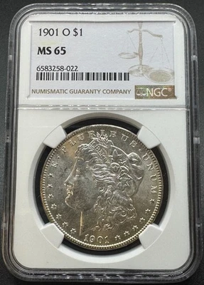 1901-O MORGAN SILVER DOLLAR NGC MS65 11EBA25* - Image 1 of 4