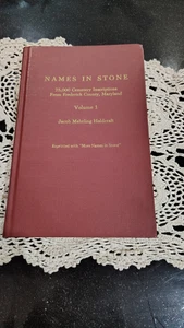 names in stone volume 1 Fredrick county Maryland HC Jacob mehrling holdcraft - Picture 1 of 6