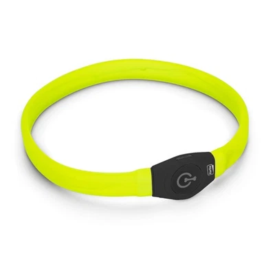 Karlie Visio Light LED Langhaar Schlauchhalsband für Hunde - gelb Sichtbarkeit