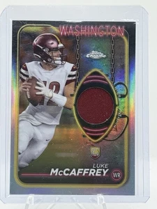 Luke McCaffrey 2024 Topps Chrome Rookie Relic Patch Refractor #CRE-LM Commanders - Picture 1 of 2