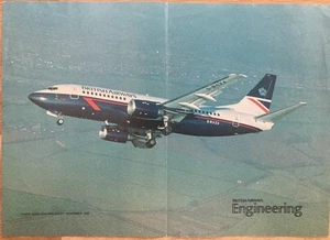 1984 British Airways New Landor Livery B737-300 Poster Vintage - Bild 1 von 1