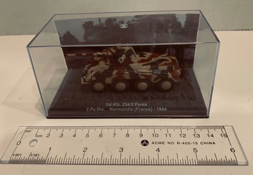 1:72 Puma Sdkfz. 234/2 armoured car plastic case Altaya/Amercom/DeAgostini/IXO - Image 1 of 1