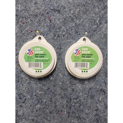 Juego de 2 tapas de crema para cubrir latas de comida para mascotas Foto 1 de 4