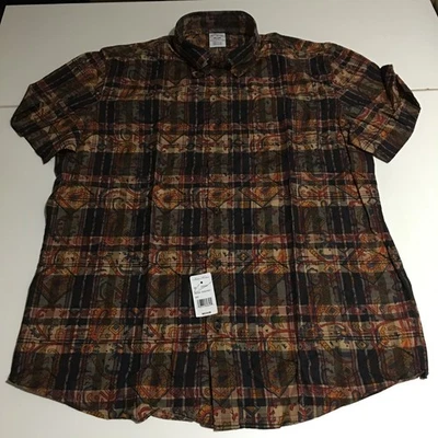 Brooks Brothers Madras Mens Medium Short Sleeve Button Shirt Plaid Paisley NWT - Image 1 of 4
