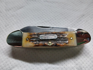 💯vintage parker frost rodgers wostenholm fat gnarly stag canoe RARE and NICE