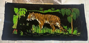 Vintage French Tapestry Wall Hanging Hand Embroidery Tapestry 195 x 87 cm - Picture 1 of 11