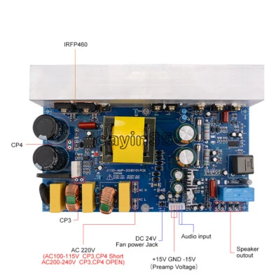 1000 W Endstufe Audio Board Class D Mono Digital Sound Verstärker Lautsprecher - Bild 1 von 4