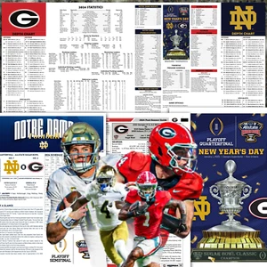Notre Dame Georgia - 2025 Sugar Bowl College Football Playoff Flipcard & Program - Picture 1 of 7