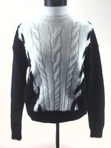 & Other Stories Lana Alpaca Tejido Cable Suéter Negro Crema Para Mujer XS $149 - Imagen 1 de 6