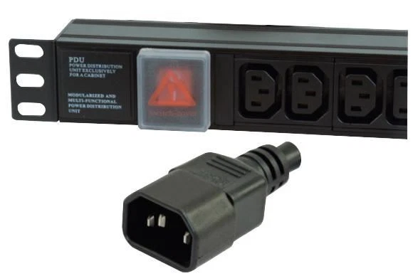 LMS DATA - 1U 12 Way 10A IEC C13 Sockets to C14 Plug Horizontal PDU - Image 1 of 1