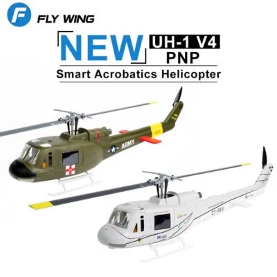 Fly Wing UH-1 V4 10CH GPS 3D Auto Return RC  4 Blades Helicopter PNP Version - Image 1 of 4