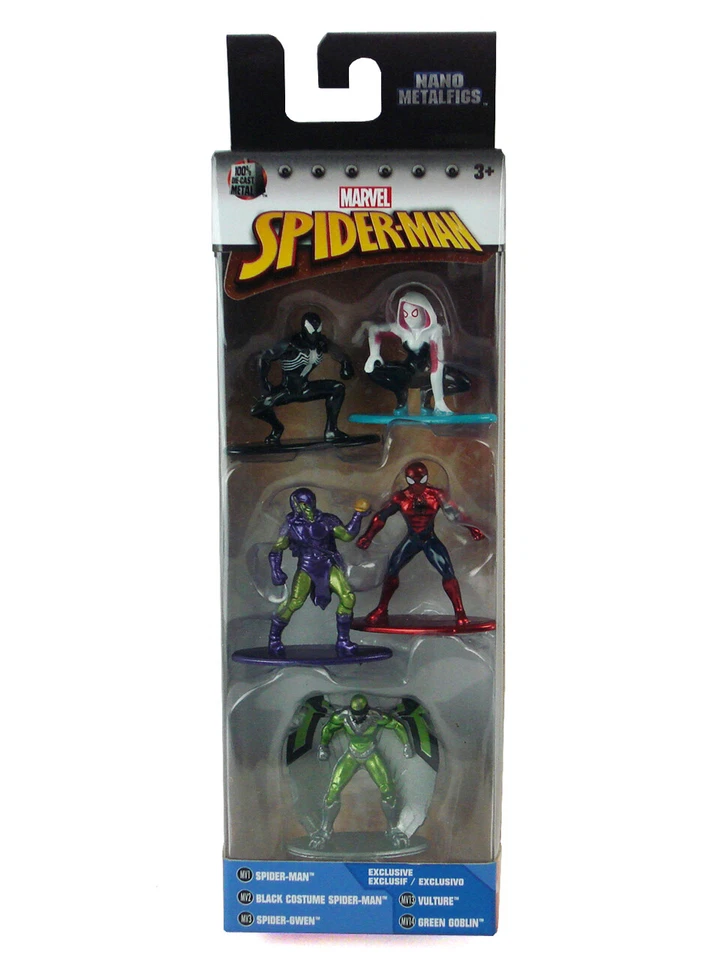 Jada Nano Metalfigs Spider-Man Paquete de 5 Marvel Comics Spider-Gwen Duende Verde Nuevo Foto 1 de 3