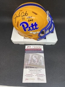 Mini casco firmato auto Jim Covert Pitt Panther Bears CHOF 2003 ~ JSA COA - Foto 1 di 5
