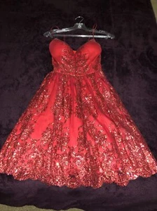 Candy Red Dress Size 12 - Picture 1 of 3