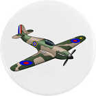 'WW2 Hurricane Plane' Button Pin Badges (BB025073)