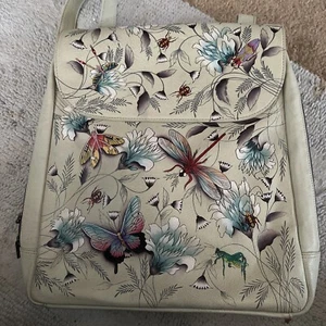 Anuschka SALE #661-WWG "WONDROUS WINGS" Large Travel Backpack 12"x13"x2.75" NWT - Picture 1 of 2