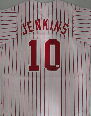 Phillies GEOFF JENKINS Signed Custom Replica Jersey AUTO w/ '08 WS Champs - JSA - Image 1 of 3