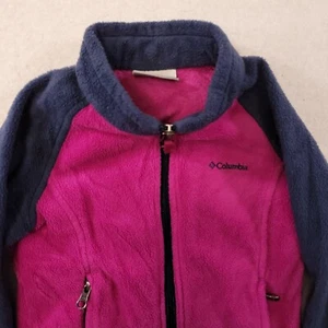 Columbia Long Sleeve Full Zip Outdoor Jacket Youth Size 3T Pink Blue - Picture 1 of 10