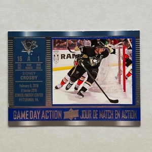 2016-17 Upper Deck Tim Hortons Game Day Action Sidney Crosby #GDA-10 Penguins - Foto 1 di 2