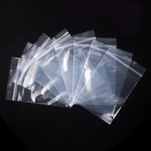 Grip Seal Zip Lock Bags Self Resealable Grip Poly Plastic Clear Various Sizes - Picture 1 of 3