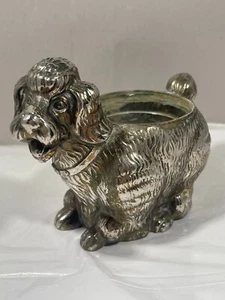 Silber Pudel Übertopf von F.B. Rogers Vintage Quirky Dog Lover’s Delight - Bild 1 von 9
