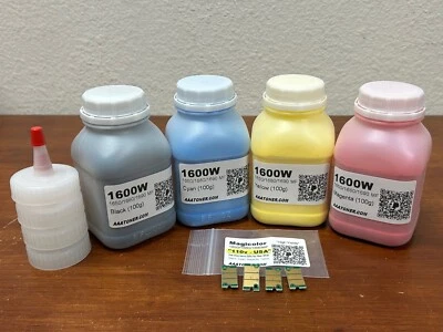 (100 г x 4) Заправка тонером для Konica Magicolor 1600/1650/1680/1690 MF + 4 чипа - Изображение 1 из 4