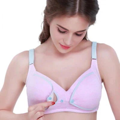 Women Pregnant Nursing Bra Maternity Breastfeeding Underwear Front Open Buckl ∂ - Image 1 of 4