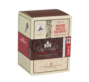 Harney & Sons ORGANIC ENGLISH BREAKFAST 20 count box wrapped sachets - Picture 1 of 1