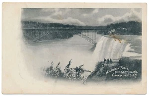 Postal Steel Arch Bridge y American Falls de Goat Island Niagara Falls Nueva York - Imagen 1 de 2