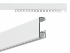 2.5mtr Metal Curtain Track Straight - White Coated - Includes All Accessories