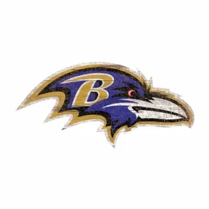 Baltimore Ravens Distressed Logo Cutout Sign - Picture 1 of 1
