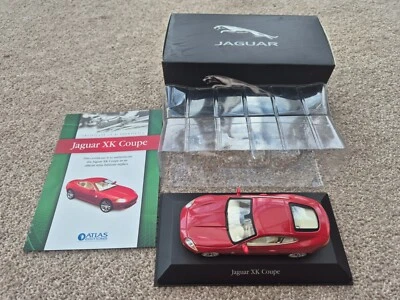 Atlas Edizioni 1/43 Jaguar Xk Coupé Rosso Pressofuso Auto Classica Jag Raccolta - Immagine 1 di 4