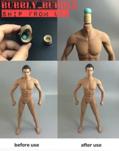 12 Stück Wiederverwendbar & Widerruflich Klebend Universal Ton für 1/6 Figur Hals Verbindung - Bild 1 von 5