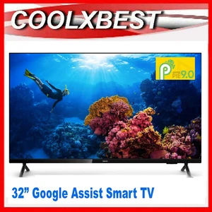 PHILIPS 32" BORDERLESS LED ANDROID GOOGLE ASSIST SMART DIGITAL TV HD RFB - Picture 1 of 10