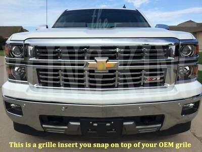 Chevy Silverado Z71 2014-2015 parrilla cromada inserción superposición moldura Z71 solamente Foto 1 de 4