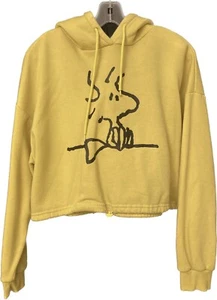 Peanuts Woodstock Graphic Cropped Hoodie Gelb - Bild 1 von 2