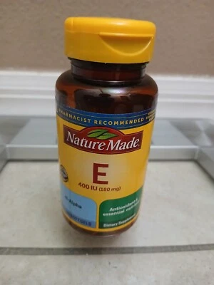 Nature Made Vitamina E 400 UI (180mg) dl-Alfa Suplemento Dietético Exp:05/26 Foto 1 de 4