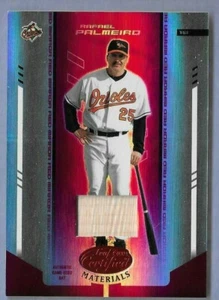 2004 Leaf Certified Materials Mirror Bat Red #155 Rafael Palmeiro ORIOLES /150 - Foto 1 di 2