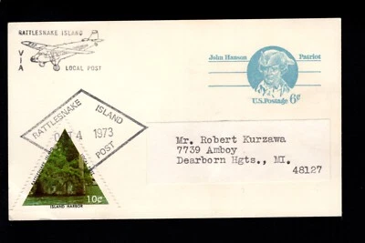 LOCAL POST Rattlesnake Island 1973 Price List OH Port Clinton Postal Card 2D - Image 1 of 2