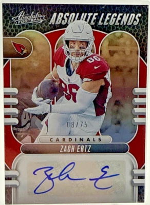 2023 Panini Absolute - Zach Ertz #AL-ZE Absolute Legends Auto Numbered /75 - Image 1 of 2