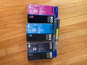 Epson T802 Black/Cyan/Magenta/Yellow Standard Yield Ink 4/Pack (T802120-BCS - Picture 1 of 1