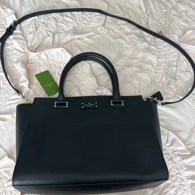 Bolso de Mano Convertible Kate Spade New York Lana Grove Cuero Negro *Nuevo* Foto 1 de 4