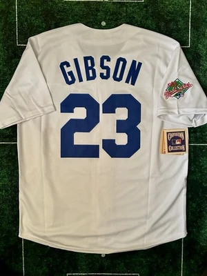 Kirk Gibson Los Angeles Dodgers 1988 World Series M&N Baseball Jersey Size XL - Image 1 of 4