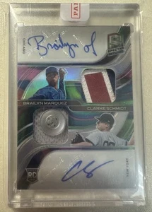 Clarke Schmidt &Marquez Dual Rookie Patch Auto /5 BUTTON 2021 Spectra#RDJA-7 NYY - Picture 1 of 2