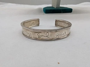 SHAWN KILLINGER MILOR ITALY 925 STERLING HEAR MY SOUL SPEAK 6.75” CUFF - Picture 1 of 7